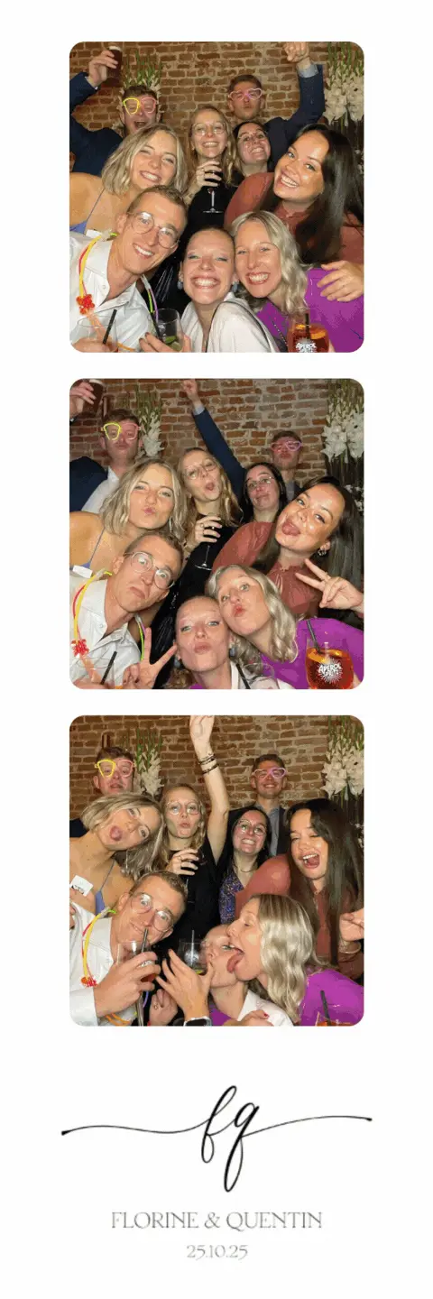 Bandes photo imprimées par le photobooth PhotoBoom